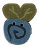 Tiny Ocean Blue Swirly Bud